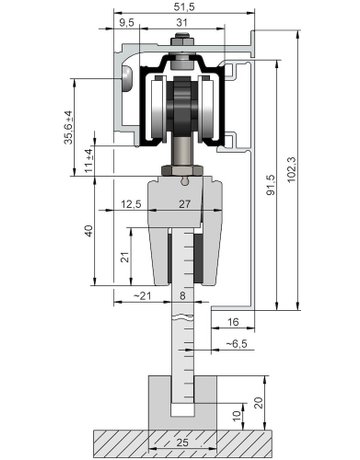 Bild Abdeckkappe,für Montageschiene Aluminium silberfarbig - HELM-0