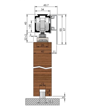 Bild Abdeckkappe,für einseitige Verbl. 140 49,5 x 65mm EV1 eloxiert einseitig - HELM-0