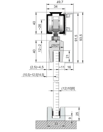 Bild Abdeckkappe,für einseitige Verbl. 140 49,5x 91,5mm,Edelstahl Eff.,einseitig - HELM-0