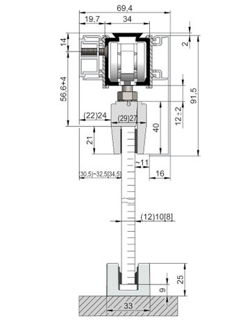 Bild Abdeckkappe,für Abstandsprofil 140 70 x 91,5mm Edelstahl Eff.,einseitig - HELM-0