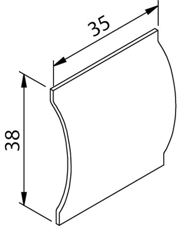 Bild Schiebetür-Klammer,für T-Blende GT-L 60,Edelstahl,B35mm,H38mm - HELM-1