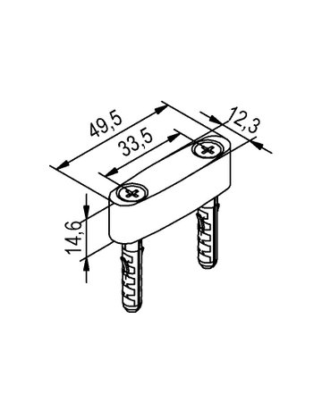 Bild OT-Führungsgleiter,B12,3mm,H14,6mm 216,Kunststoff unbehandelt - HELM-1
