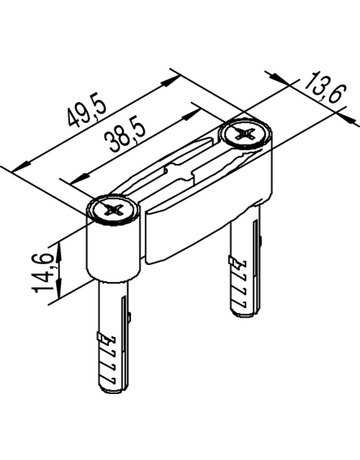 Bild OT-Führungsgleiter,B13,6mm,H14,6mm SmartGuide H 216 S,KF,weiß unbehandelt - HELM-1