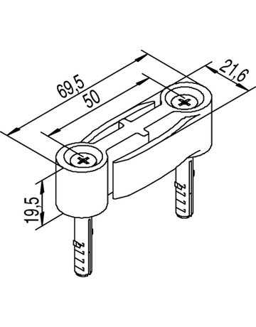 Bild OT-Führungsgleiter,B21,6mm,H19,5mm SmartGuide H 316 S,Kunststoff unbehandelt - HELM-1