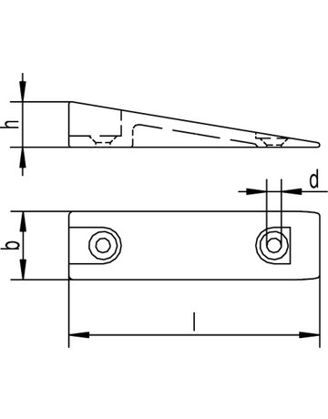Bild ST-Andruckstück,Kunststoff,z.Verschr. 355,L110mm,B30mm,H20mm - HELM-1