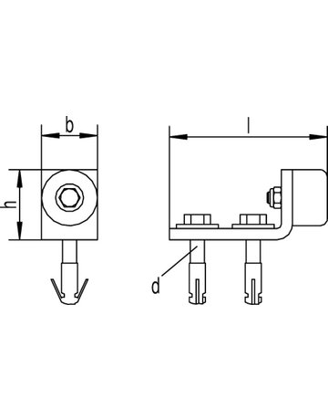 Bild Torpuffer,mit Dübeln und Schrauben,Stahl 460,B50mm,H60mm,L130mm - HELM-1