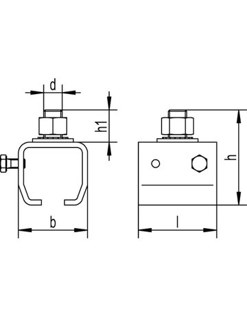 Bild Muffe,mit seitlicher Konterschraube 504 F,f.Prof.-Nr.500,Stahl,galv.verzinkt - HELM-1