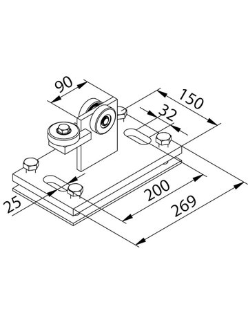 Bild Rollapp. 561,1-paar.,L 90,z.Anschr.,bl.chr.,zn - HELM-1