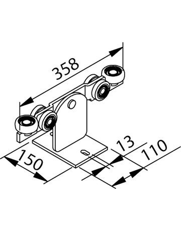 Bild Rollapp., 250kg, für Profür -Nr.500 564,doppelp.,L 358,z.Anschr.,bl.chr.,zn - HELM-1