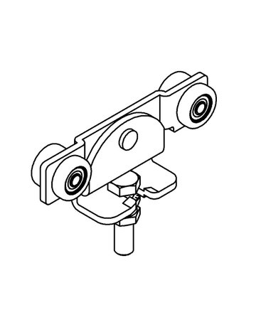 Bild Rollapp.,Ø 48, für Profür -Nr.500 591,doppelpaarig,L 238,z.Einhäng.,zn - HELM-1