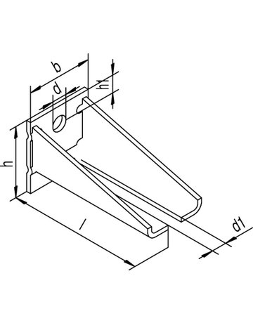 Bild Schiebetor-Doppelwandwinkel,604 WD,Stahl zum Anschrauben,L212mm,B120mm,H110mm - HELM-1