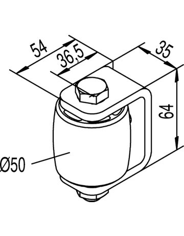 Bild Schiebetor-Obere Führungsrolle,969 F Stahl - HELM-1