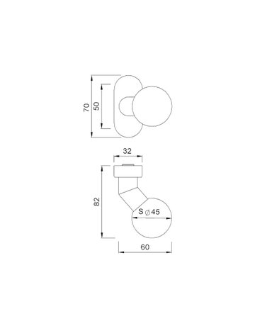 Bild Knopfgarnitur 3K14 Rosette rd,drehb.,ER - KWS-1
