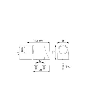 Bild Bodentürstopper, 2124, H 72mm, Aluminium, silberfarbig eloxiert - KWS-1