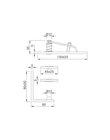 Bild KWS Zapfenband 6206, verstellbar, 60kg, Nadellager, edelstahl-1
