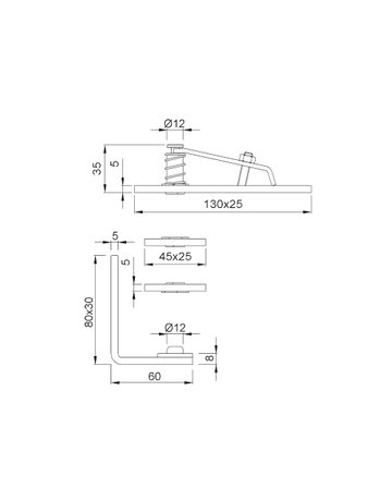 Bild KWS Zapfenband 6207, verstellbar, 80kg, Nadellager, edelstahl-1