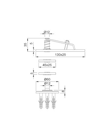 Bild KWS Zapfenband 6208, verstellbar, 120kg, Nadellager, edelstahl-1