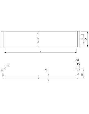 Bild KWS Griffstange 8312,BA 60,L 800,H 65,F2 eloxiert-1