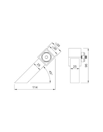Bild Stütze KS 8703 gekröpft,ER-Optik - KWS-1