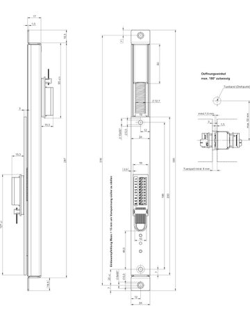 Bild Kabelübergang 10314 verdeckt,10-polig,eins. Gehäuse,330mm,ER - effeff-1