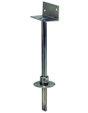 Bild GA-Trennwandstütze, 4058, Stahl, schwarz, einbrennlackiert, H 215 mm - KWS-0