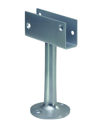 Bild GA-Trennwandstütze, 4070, Aluminium, neusilberfarbig, eloxiert, H 100 mm - KWS-0