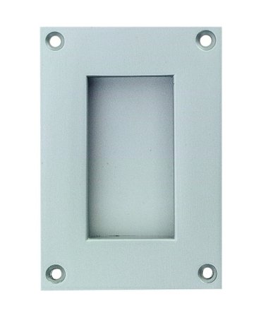 Bild OT-Schiebetürmuschel, 5201, ohne Lochung, eckig, Aluminium, messingfarbig eloxiert - KWS-0