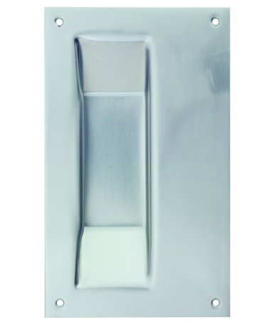 Bild OT-Schiebetürmuschel, 5206, ohne Lochung, eckig, Aluminium, silberfarbig eloxiert - KWS-0