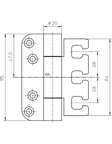 Bild Objektband VARIANT VX 7728/100 Ø20/80kg,edelstahl matt - SIMONSWERK-2