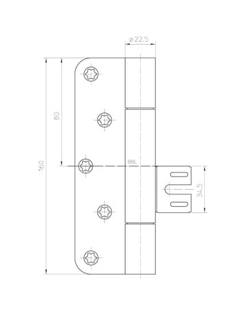 Bild Objektband VARIANT VX 8849/160 Ø22,5/100kg,DL,edelstahl matt - SIMONSWERK-2