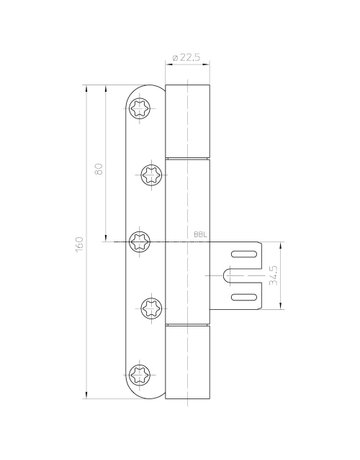 Bild Objektband VARIANT VX 8939/160 Ø22,5/100kg,DL,edelstahl matt - SIMONSWERK-2