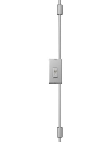Bild Tür-Stangenschloss TSS550 weiß mit EC550Zylinder o. Stangenset Aussenros. silber - ABUS-1