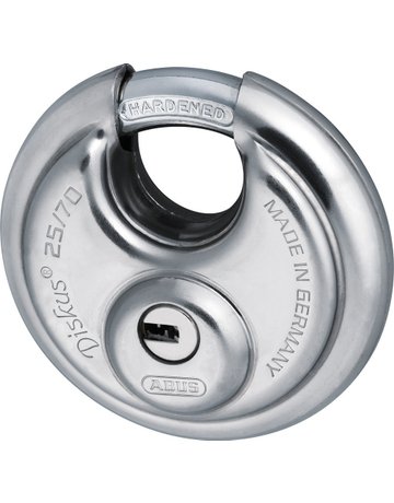 Bild AV - Vorhangschloss, Diskus 25/70 B/DFNLI, Edelstahl edelstahl - ABUS-1