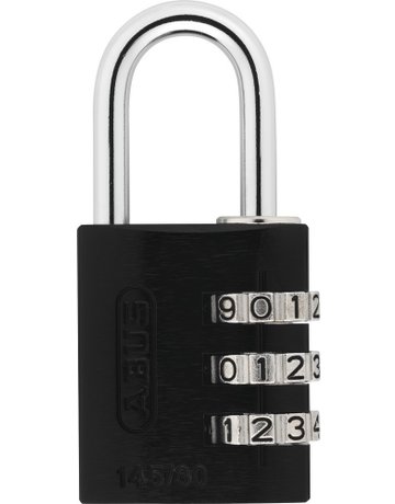Bild AV - Zahlen-Vorhangschloss-Set 145/30 B/DFNLI, Aluminium massiv, schwarz, silber - ABUS-2