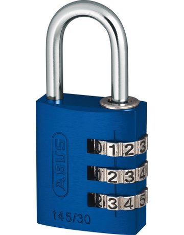Bild Zyl. Vorhangschloss Nr. 145 /20 blau mit selbsteinstellb. Code - ABUS-1