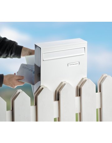 Bild Zaun-Briefkasten Leipzig 778 BR,Stahl braun verzinkt - BURG WÄCHTER-2