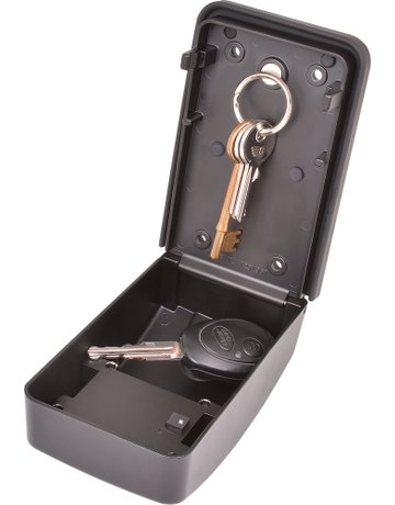 Bild Schlüsseltresor,KeySafe 20 SB mit Zahl.schloss,Zinkdruckguss sw lackiert - BURG WÄCHTER-1