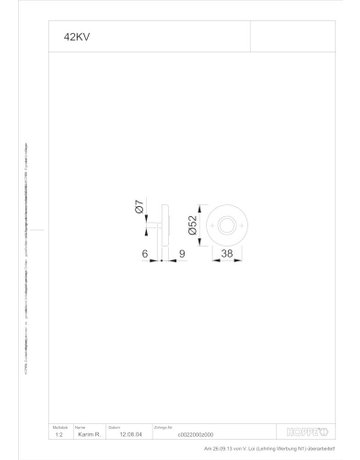 Bild Drückerrosettenpaar 42KV rund, 9mm,TS 37-42,F2 - HOPPE-1
