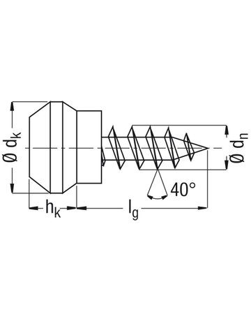 Bild Fensterschraube FEX-RS Rastkopf 5x12mm,Spezialgw,Kreuzschlitz H2,WIROX - SPAX-1