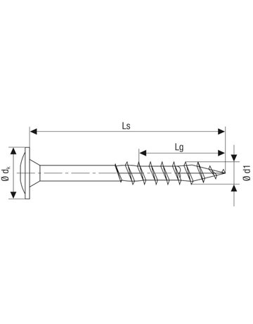 Bild Holzschraube Hi.FORCE Tellerkopf 8x200mm,Teilgw,Innensechsrund T40,ER A2 - SPAX-1