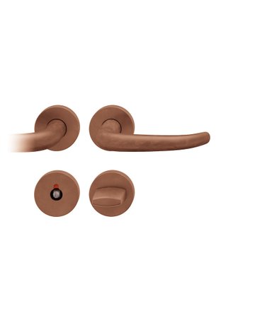 Bild Drückergarnitur 72 1023 Rosette rund ,WC/SS,8(8),DL,h-bronze,TS39-48 - FSB-0
