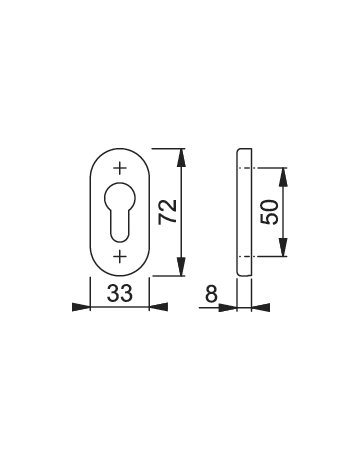 Bild Schieberosette 55S-SR PZ F1, 2mm - HOPPE-1