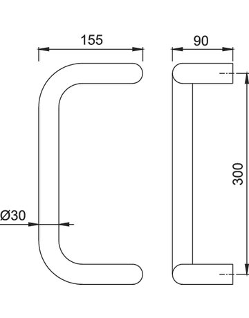 Bild BügelgriffE5110 F69 300 BS-1502 - HOPPE-1