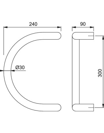 Bild BügelgriffE5310 F69 300 BS-1502 - HOPPE-1