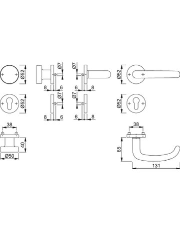 Bild Wechsel -Ros.Grt. E58/42KV/42KVS/1301Z, PZ, F69 Edelstahl - HOPPE-1