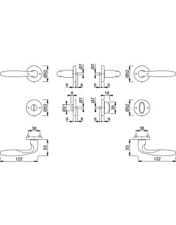 Bild Garnitur RosetteM151/42KV/42KVSGRT-SSTF49-R8 SK/OL - HOPPE-1