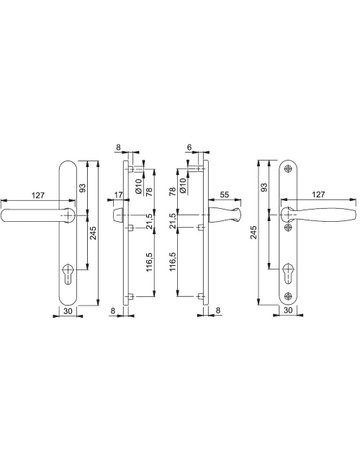 Bild RahmenGrt.SchildF1 099KH/3346/1810,8/92PZ - HOPPE-1
