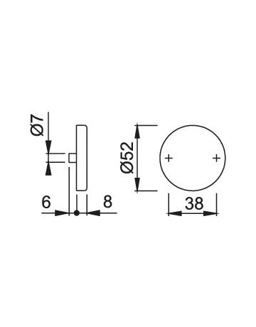 Bild RosetteE42KVS PAAR F69 BLIND 37-42 - HOPPE-1