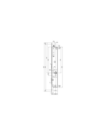 Bild Panik-Treibriegelschloss B-18930,24V UG/9,D40,F24x410ktg,ER - BKS-1