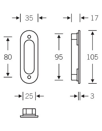 Bild Muschelgriff 42 4215 105x35,offen,UG,ER - FSB-1